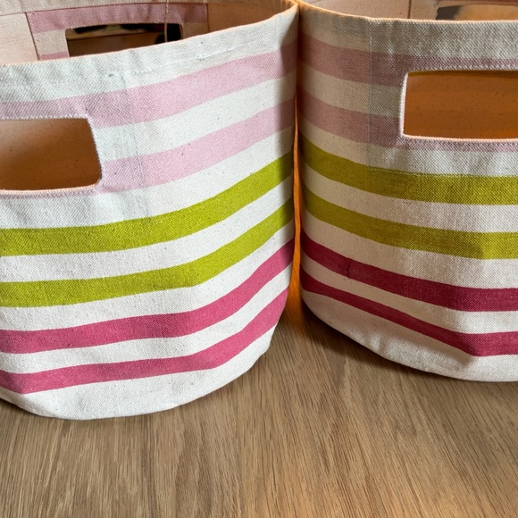 2 x Pehr Design Stripped Bin - Picture 3 of 6